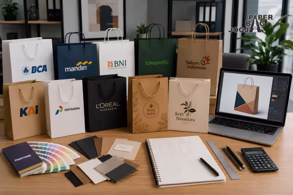 paper bag launching produk dengan desain paper bag custom profesional untuk kebutuhan bisnis