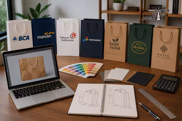 paper bag seminar kit dengan desain paper bag custom profesional untuk kebutuhan seminar dan bisnis