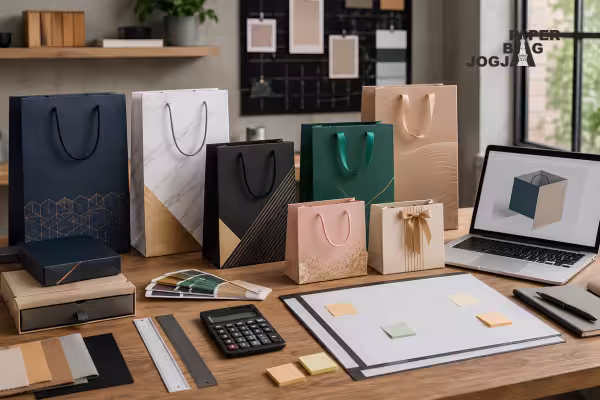 waktu produksi paper bag custom sebagai contoh persiapan pesanan kemasan bisnis sebelum masuk produksi