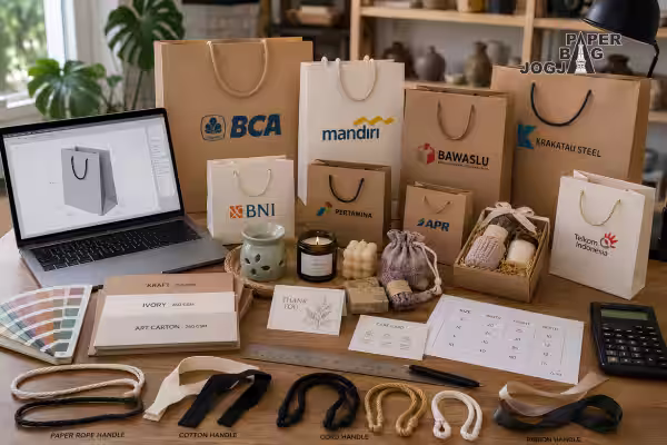 Paper bag produk handmade dengan desain paper bag custom profesional untuk kebutuhan bisnis