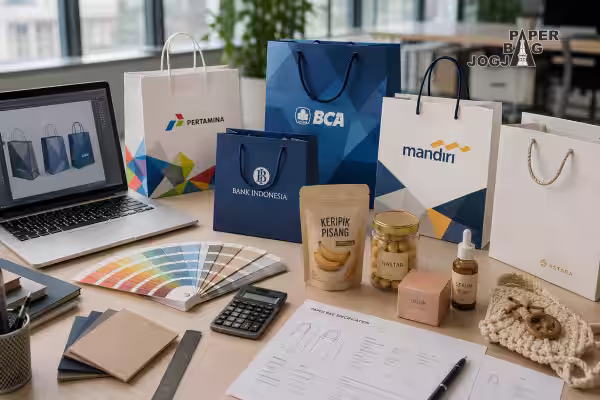 paper bag untuk bazar dengan desain paper bag custom profesional untuk kebutuhan bisnis