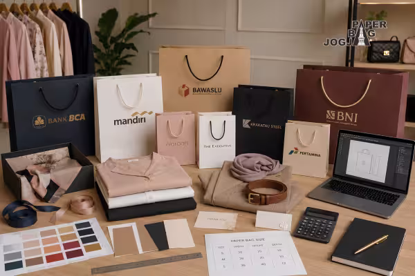 Paper bag untuk butik dengan desain paper bag custom profesional untuk kebutuhan bisnis