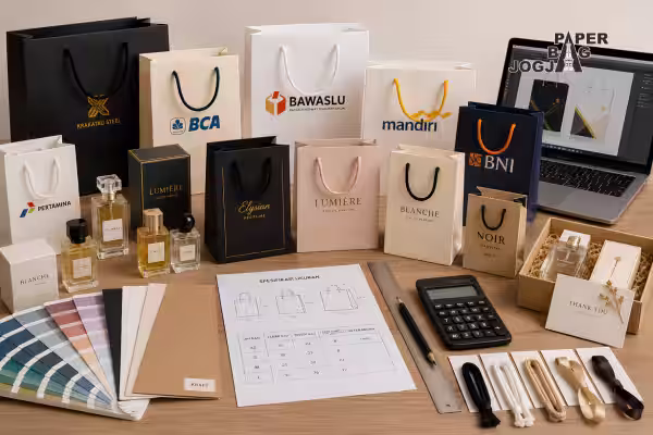 Paper bag untuk parfum dengan desain paper bag custom profesional untuk kebutuhan bisnis