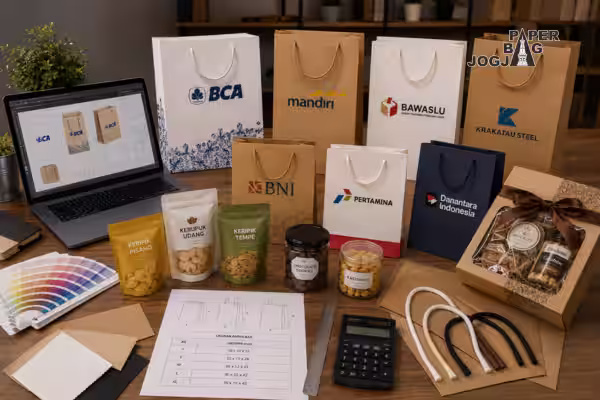Paper bag untuk snack dengan desain paper bag custom profesional untuk kebutuhan bisnis
