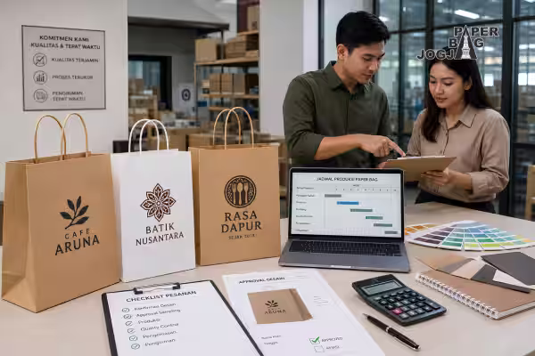 SLA produksi paper bag untuk perusahaan untuk kebutuhan paper bag custom B2B