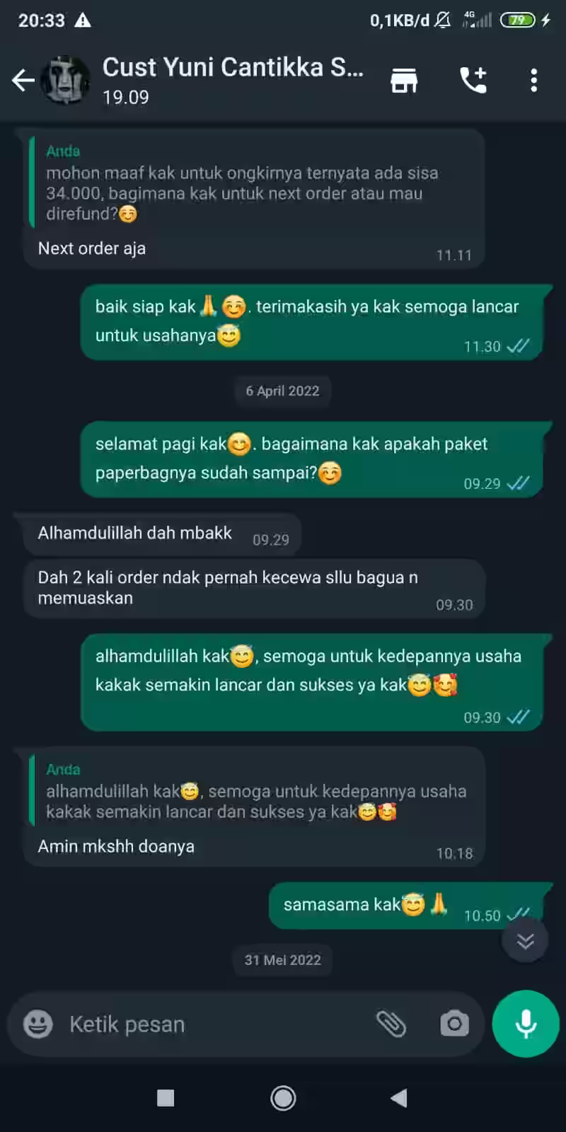 Testimoni tas kertas custom untuk kebutuhan bisnis