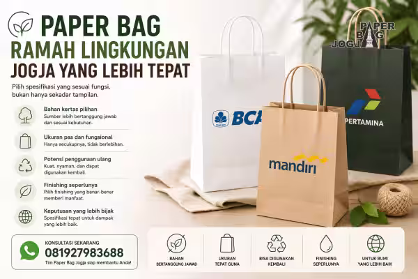 Paper Bag Jogja Custom Ekslusif 8 paper bag ramah lingkungan Jogja untuk kebutuhan bisnis B2B