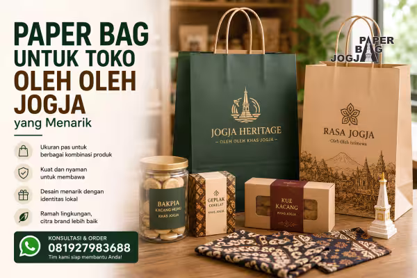 paper bag untuk toko oleh oleh Jogja untuk kebutuhan bisnis B2B