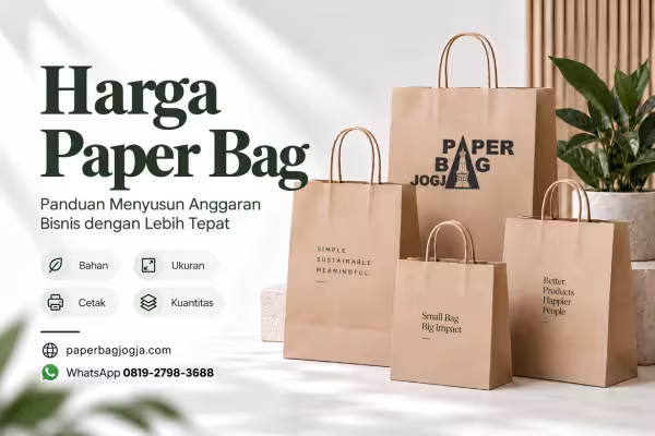 harga paper bag dengan visual produk dan kebutuhan bisnis yang relevan
