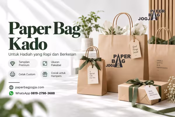paper bag kado dengan visual produk dan kebutuhan bisnis yang relevan